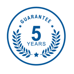 5 year guarantee logo